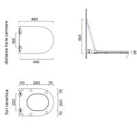 Сиденье Catalano Sfera/Zero 551200001 быстросъёмное для унитаза с микролифтом тонкое схема 10