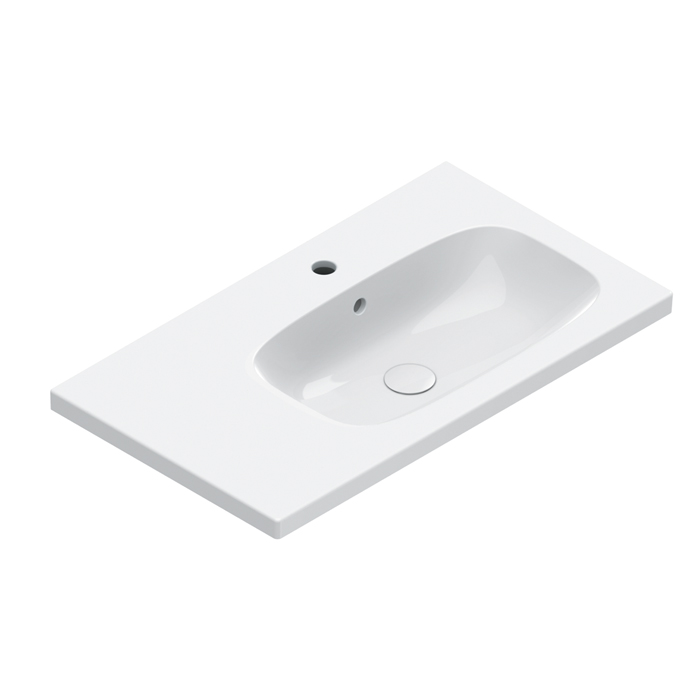 Изображение Раковина Catalano Alvea 620831001 80x46 см чаша справа с 1 отверстием цвет белый глянцевый