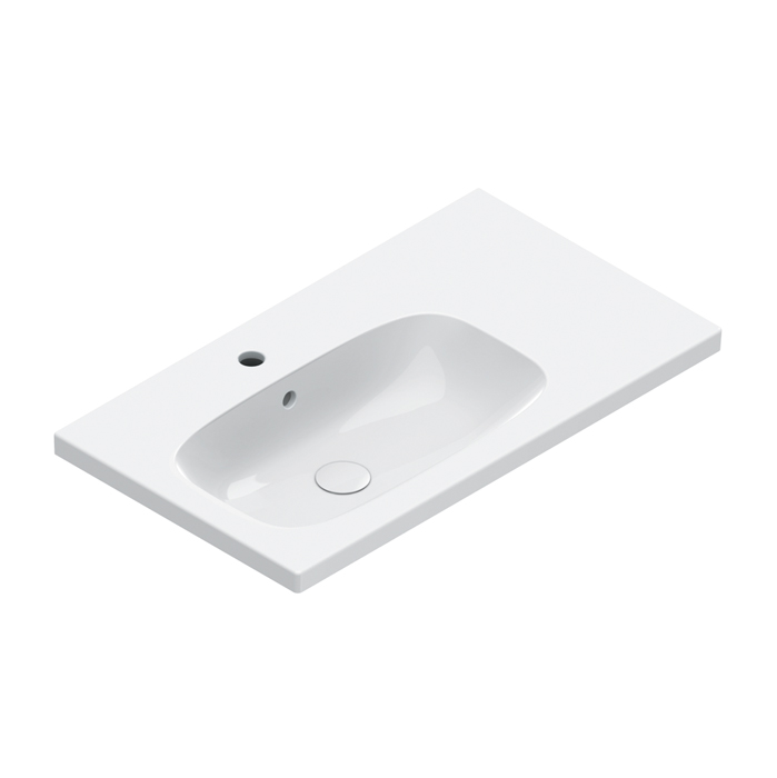 Изображение Раковина Catalano Alveа 620841001 80x46 см чаша слева с 1 отверстием цвет белый глянцевый