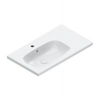 Раковина Catalano Alveа 620841001 80x46 см чаша слева с 1 отверстием цвет белый глянцевый схема 1