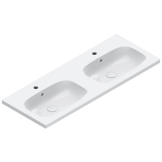 Раковина двойная встраиваемая/подвесная Catalano Alvea 621220001 120x46 см покрытие Cataglaze+ схема 2