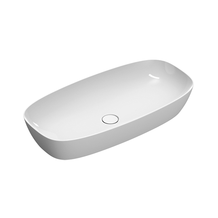 Изображение Раковина накладная Catalano Alvea 80x40 см без отв. под смеситель покрытие Cataglaze+