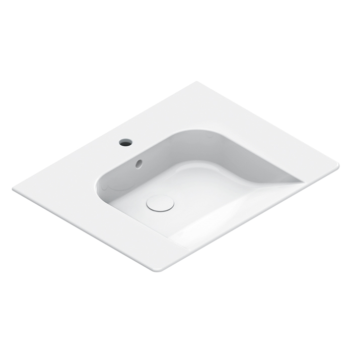 Изображение Раковина Catalano Comfort 920701001 70x55 см с 1 отверстием цвет белый глянцевый