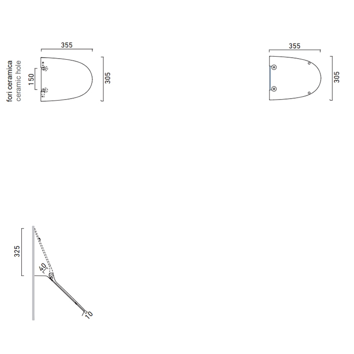 Черная крышка для писсуара Catalano Comfort 951600022 с микролифтом ФОТО