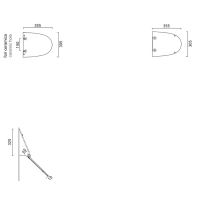 Черная крышка для писсуара Catalano Comfort 951600022 с микролифтом схема 2