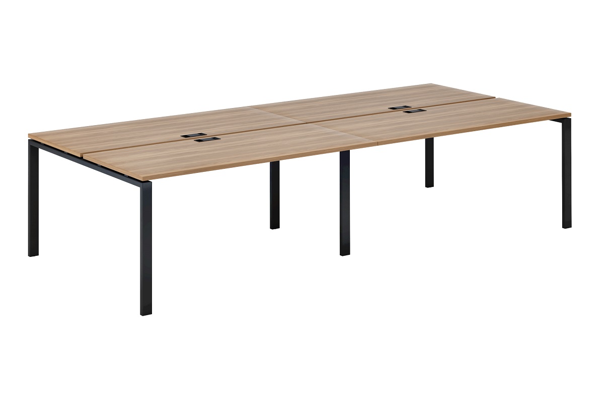 Рабочая станция на 4 места на П образном м/к 60х30