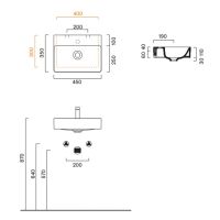 Раковина накладная Catalano GREEN 420450001 45x35 см покрытие Cataglaze+ цвет белый глянцевый схема 3