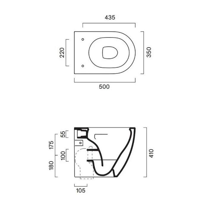 Унитаз напольный Catalano Sfera 512500001 50x35 безободковый универс.слив смыв Tornado покрытие Cataglaze+ без крепежа цвет белый глянцевый 512500001 ФОТО