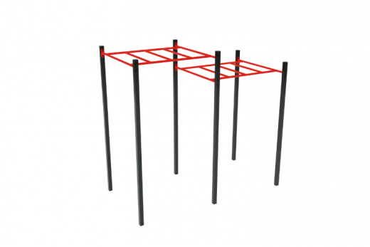 Кроссфит Рукоход двойной мини ЧсКр 2760х1420х2600