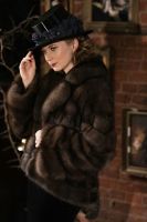 Соболиный трендовый женский фрак