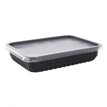 Контейнер 179х132мм 500мл черный с крышкой