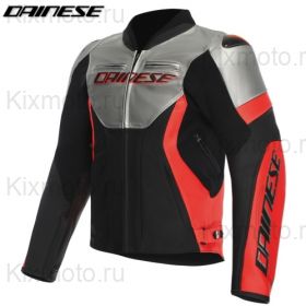 Куртка Dainese Racing 5, чёрно-серебристо-красная