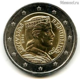 Латвия 2 евро 2014