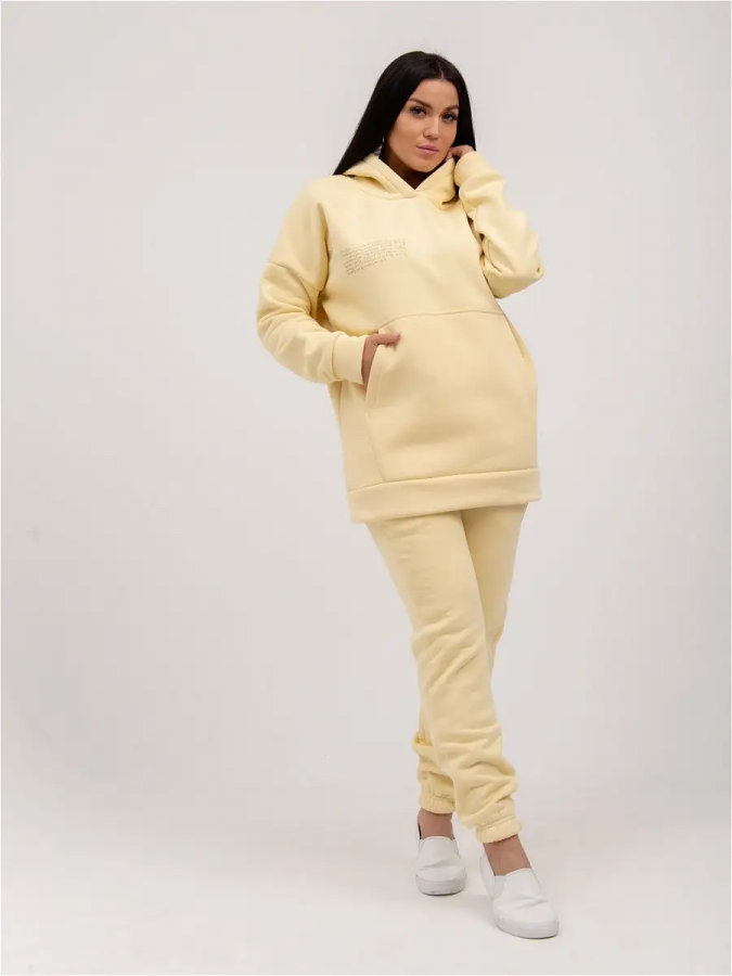 Брюки женские футер 3-х нитка арт. 1040 [светло-бежевый]