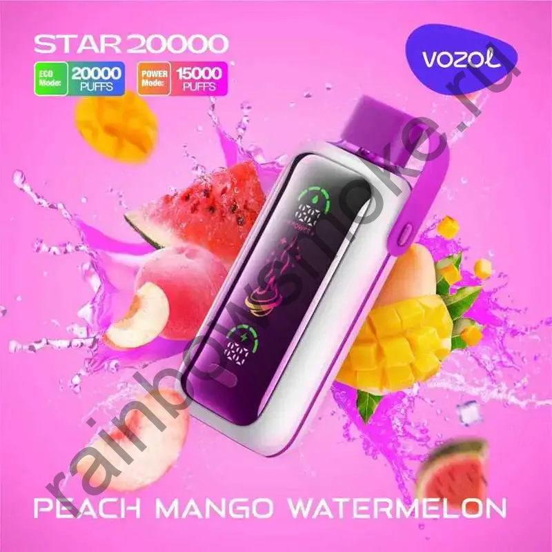 Vozol Star 20000 - Peach Mango Watermelon (Персик Манго Арбуз)