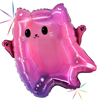 Шарик "Котик привидение" (46 см)