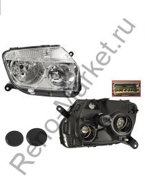 Фара правая под корректор хром Renault Duster 10-