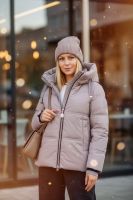 Теплая куртка с капюшоном арт.3052 [серый]