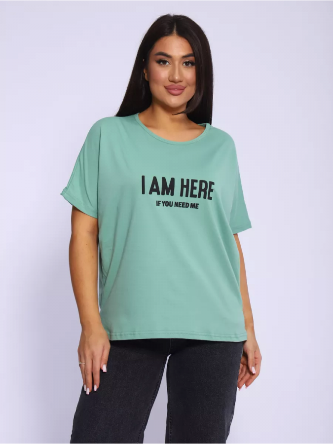 Футболка сзади удлиненная Арт. 726 [оливковый]