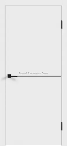 Дверь эмаль Velldoris FLAT H1, молдинг черный, кромка черная