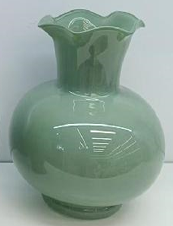 Ваза стеклянная D16,5 * H19,5 цвет фисташка или розовый