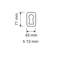Накладка на замок с цилиндром Linea Cali 005 YALE схема