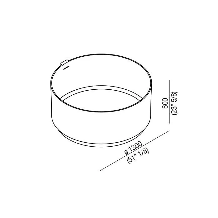 Круглая отдельностоящая ванна Agape In-Out AVAS1041ZZ 130x130 см ФОТО
