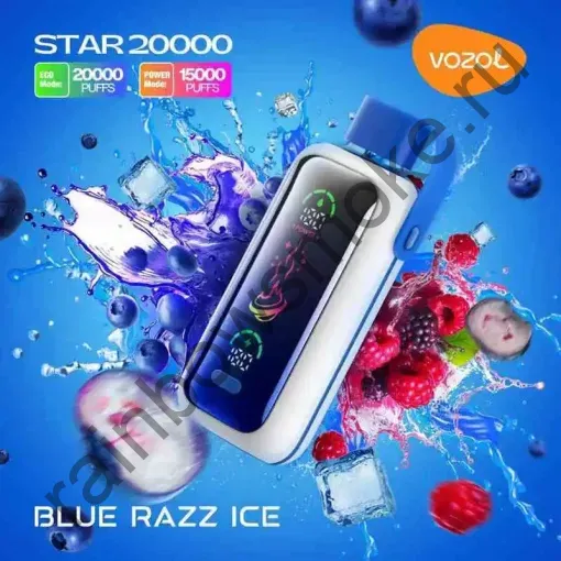 Vozol Star 20000 - Blue Ruzz Ice (Синий Разз Айс)