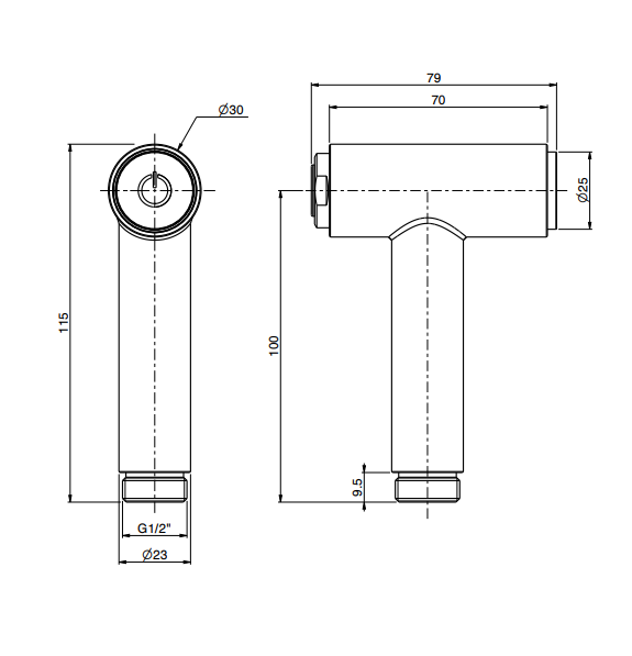 Лейка для гигиенического душа FIMA Carlo Frattini COLLETTIVITA  цвет: Brushed Black Chrome F1900 CS ФОТО
