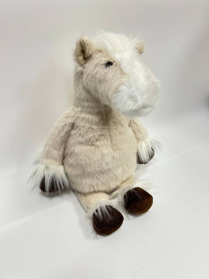 Игрушка мягконабивная Лошадка бежевая, 35 см, в/п 35*25*19 см