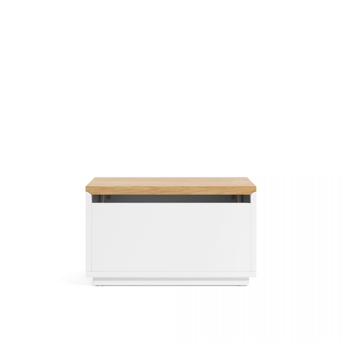 Abilen Сундук из шпона дуба и белого лака 60 x 40 см FSC 100%