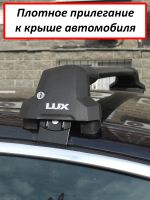 Багажник на крышу Тойота Приус Альфа (Toyota Prius Alpha, универсал, 2011-2021), Lux City (без выступов), с замком, черные крыловидные дуги
