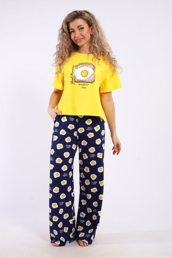 Костюм домашний арт. КД-00-007 [желтый/яичница]