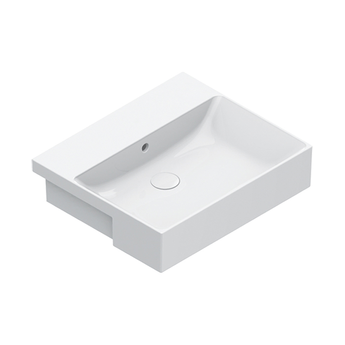 Изображение Раковина полувстраиваемая Catalano ZERO 55x47 см покрытие Cataglaze+ белая глянцевая