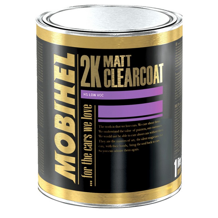 Mobihel 2К HS бесцветный матовый лак low VOC, объем 1л.