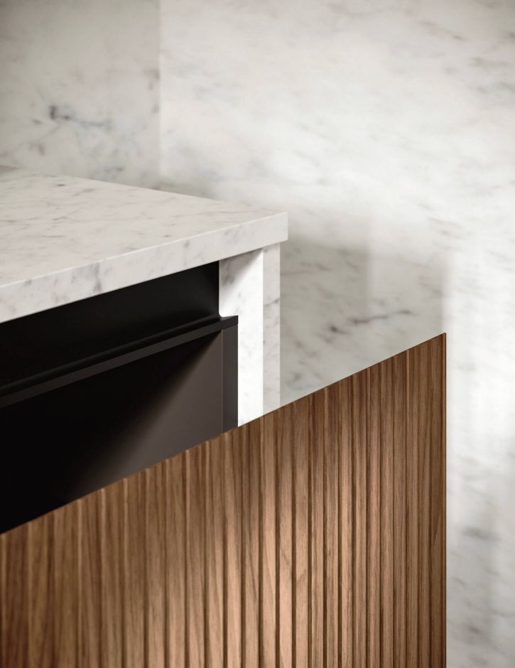 Подвесной модульный комплект Mildue Sintesi 24.01, с двумя накладными раковинами ФОТО