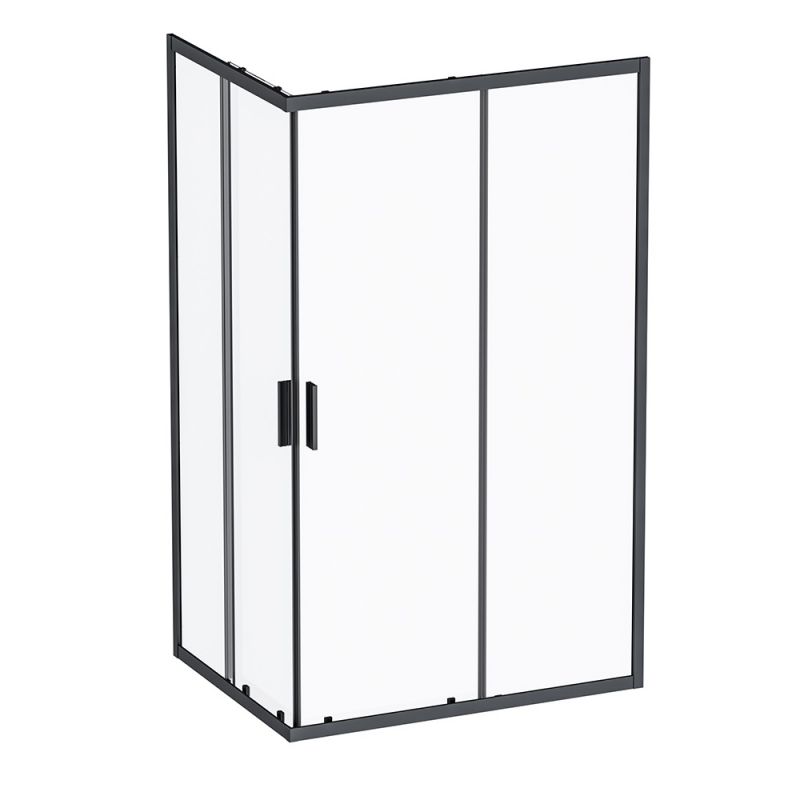 Душевое ограждение AM.PM Gem S Twin Slide 120x90, профиль черный матовый, W93G-404-120290-BT