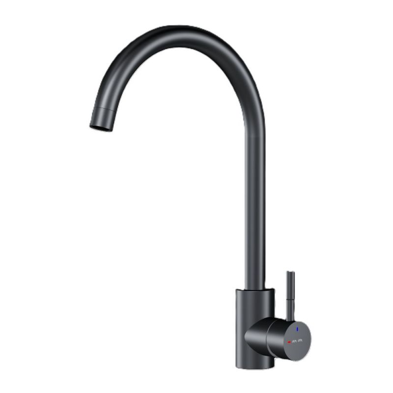 Смеситель для кухни AM.PM с С-изливом, черный X-Joy S F85B07122, черный