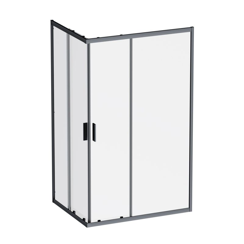 Душевое ограждение 120x90 см, без поддона AM.PM Gem, черный матовый W90G-403-120290-BT