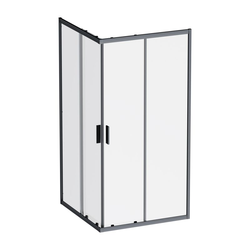 Душевое ограждение 100x100 см, без поддона AM.PM Gem, черный матовый W90G-403-100100-BT
