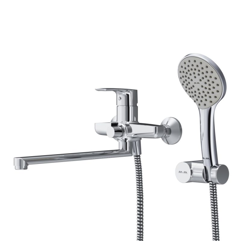 Смеситель д/ванны/душа AM.PM Gem F90A95000, излив 320 мм, душевой набор, хром, шт.