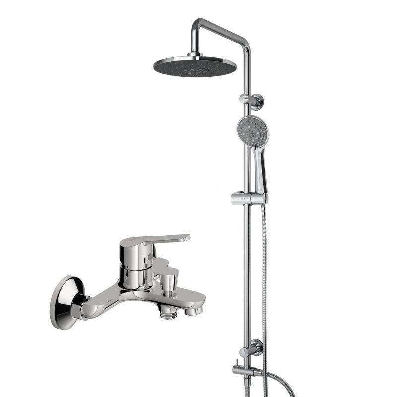 душевая система Dorff Norma D0711010 с тропическим душем и смесителем в комплекте