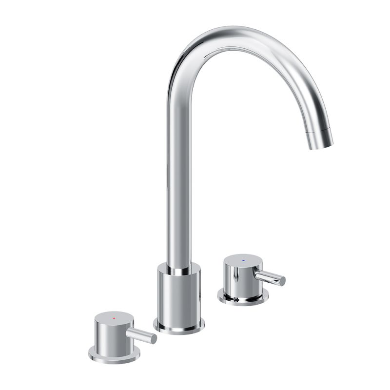 Смеситель для раковины, встраиваемый в столешницу трёхсекционный Damixa Scandinavian Pure Хром, 360200000