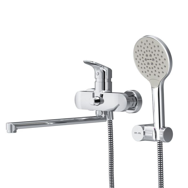 Смеситель для ванны и душа с длинным изливом c душевым набором AM.PM Like F8095000