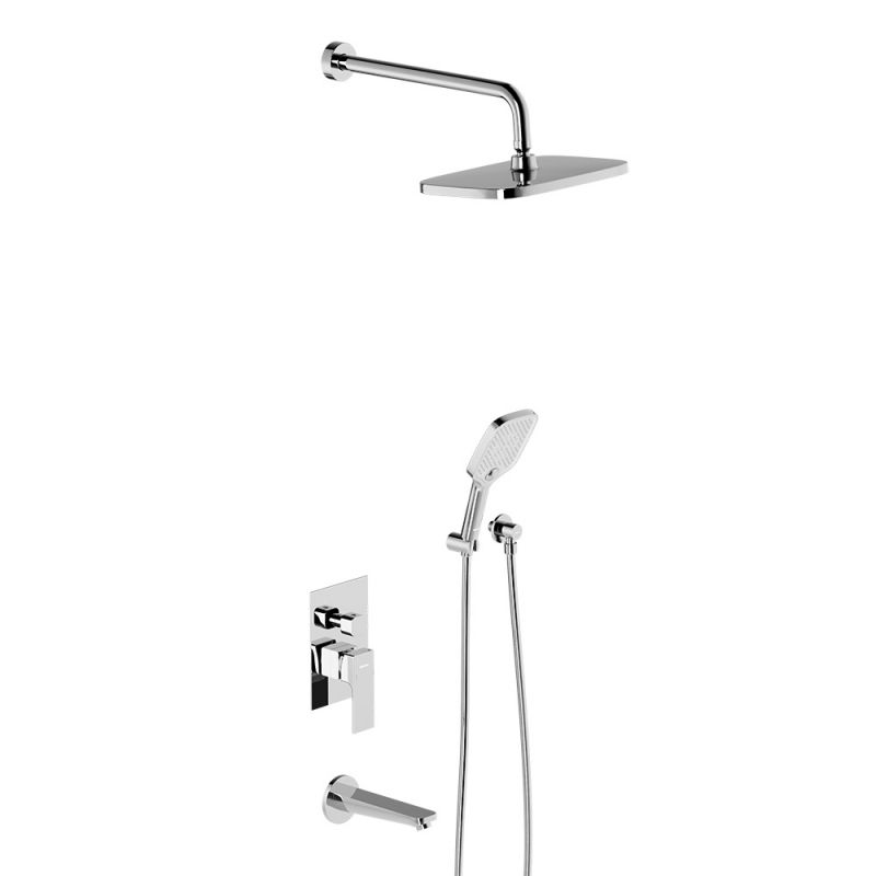 Встраиваемая душевая система со смесителем и изливом Damixa Gala 953510000, хром