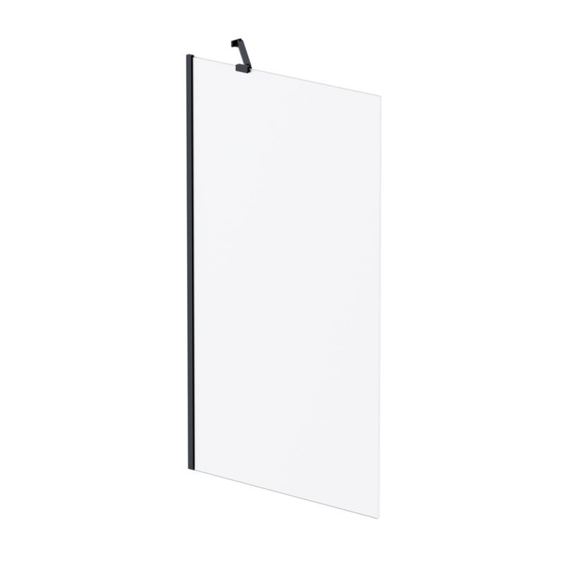 Шторка на борт ванны 80х140, фиксированная, черный, стекло матовое AM.PM Gem W90BS-080-140BM