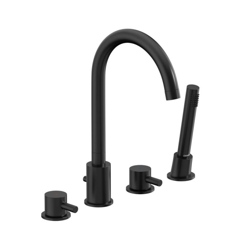 Смеситель на борт ванны, четырехсекционный Damixa Scandinavian Pure 360400300, черный