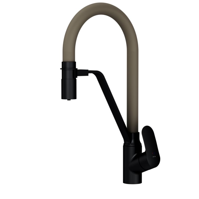 Смеситель для кухни AM.PM Like с каналом для питьевой воды и гибким бежевым изливом F8007826