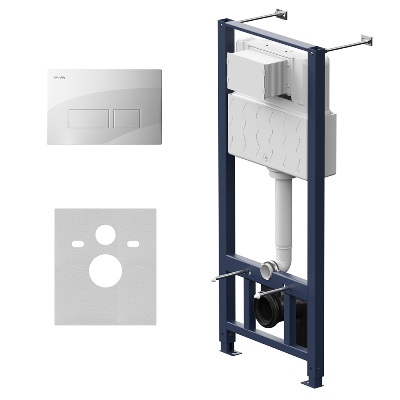 Инсталляция для подвесного унитаза с пневматической клавишей Pro S AM.PM пластик, белый I012704.7001