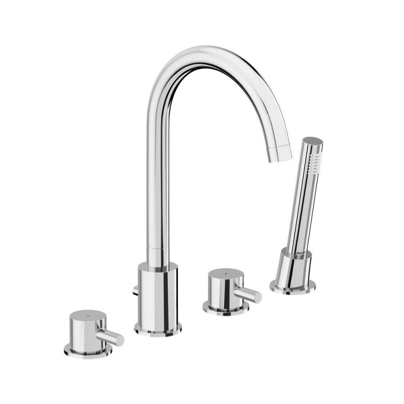 Смеситель на борт ванны, четырехсекционный Damixa Scandinavian Pure 360400000, хром